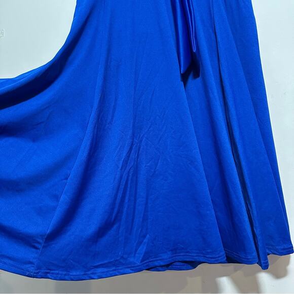 Dance Innovations Royal Blue Performance Dress, Flowy Ruffle Sleeve, NWT size AM - Picture 13 of 15